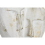 DKD Home Decor Figurine Décorative Visage Doré Aluminium Blanc