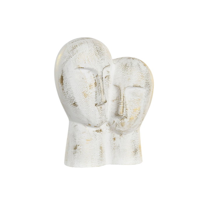 DKD Home Decor Figurine Décorative Visage Doré Aluminium Blanc DKD Home Decor Figurine Décorative Visage Doré Aluminium Blanc