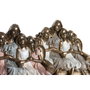DKD Home Decor Figurine Décorative Rose Doré Blanc (2 Unités)