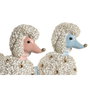 DKD Home Decor Figurine Décorative Scandi Bleu Rose (2 Unités)