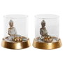 DKD Home Decor Figurine Décorative Oriental Argenté Doré (2 Unités)