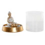 DKD Home Decor Figurine Décorative Oriental Argenté Doré (2 Unités)