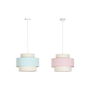 Suspension DKD Home Decor 40 x 40 x 30 cm Vert Rose clair 50 W (2 Unités)