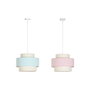 Suspension DKD Home Decor 40 x 40 x 30 cm Vert Rose clair 50 W (2 Unités)