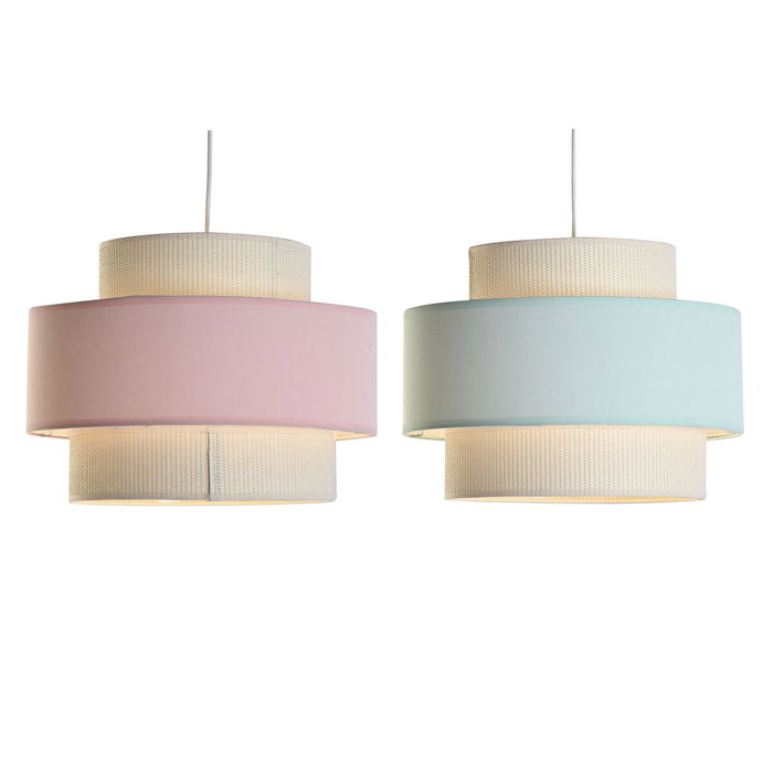 Suspension DKD Home Decor 40 x 40 x 30 cm Vert Rose clair 50 W (2 Unités)