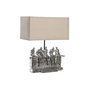 Lampe de bureau DKD Home Decor 36 x 21,5 x 43 cm Argenté Beige Métal Résine 220 V 50 W