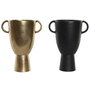DKD Home Decor Vase Moderne Noir et Doré en Aluminium (Lot de 2)