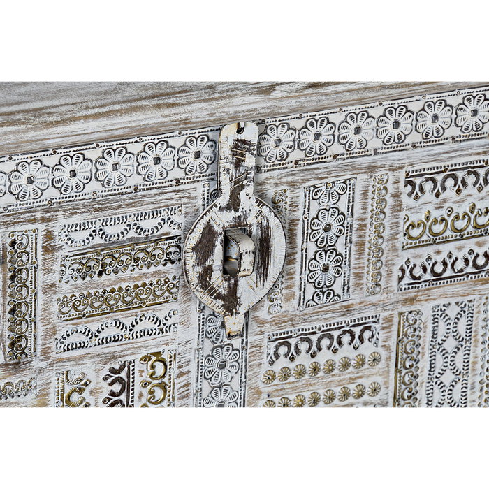 Coffre DKD Home Decor Métal Bois de manguier 80 x 40 x 45 cm