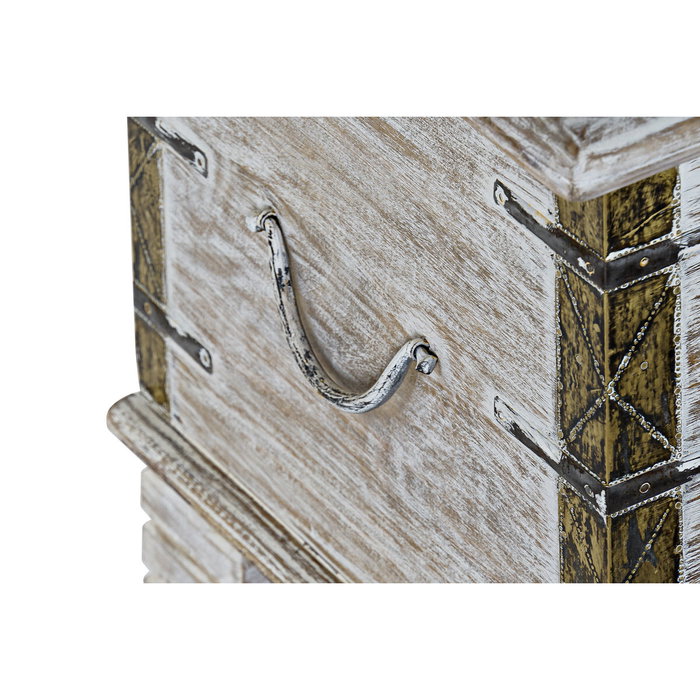 Coffre DKD Home Decor Métal Bois de manguier 80 x 40 x 45 cm