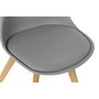 Chaise DKD Home Decor Marron Gris Naturel Mousse polypropylène Bois de hêtre Polyuréthane 48 x 55 x 83 cm