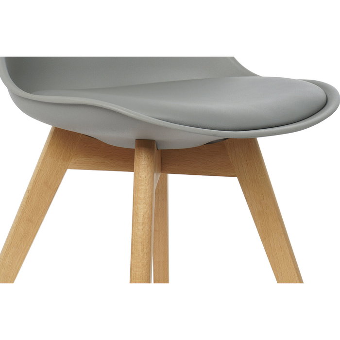 Chaise DKD Home Decor Marron Gris Naturel Mousse polypropylène Bois de hêtre Polyuréthane 48 x 55 x 83 cm Chaise DKD Home Decor Marron Gris Naturel Mousse polypropylène Bois de hêtre Polyuréthane 48 x 55 x 83 cm