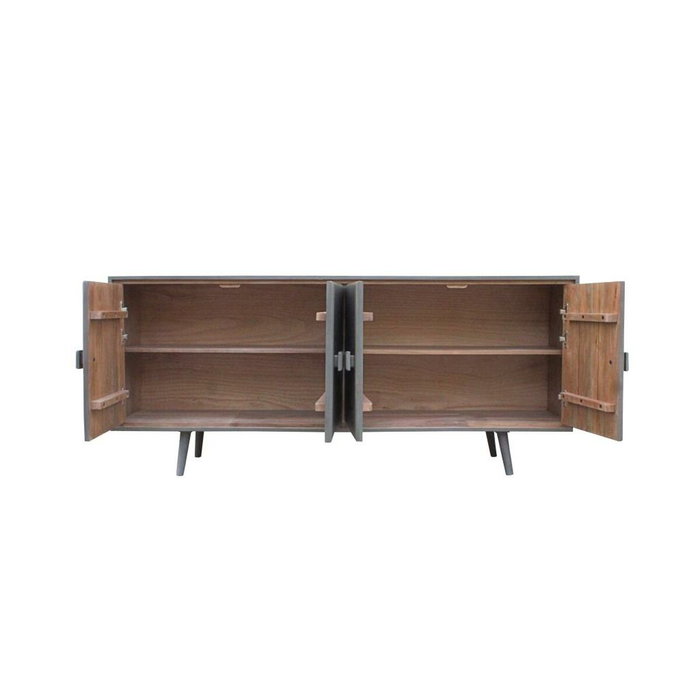 Buffet DKD Home Decor Gris foncé Bois 177 x 38 x 75 cm Buffet DKD Home Decor Gris foncé Bois 177 x 38 x 75 cm