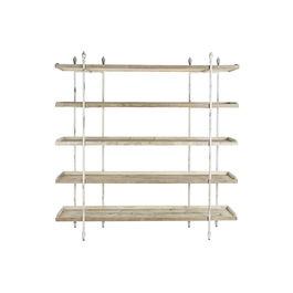 Étagère DKD Home Decor Blanc Naturel Métal Sapin Bois d'épicéa 40 % Métal 190 x 40 x 200 cm