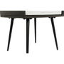Table de Nuit DKD Home Decor 45 x 38 x 50 cm Noir Métal Blanc Bois de manguier Wengue