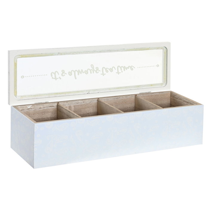 Boîte pour infusions DKD Home Decor 30 x 9 x 8 cm Verre Bleu Rose 3 Pièces Bois MDF Boîte pour infusions DKD Home Decor 30 x 9 x 8 cm Verre Bleu Rose 3 Pièces Bois MDF