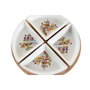 DKD Home Decor Ensemble à apéritif Cottage Maisons Rouge Multicouleur Naturel