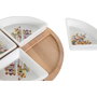 DKD Home Decor Ensemble à apéritif Cottage Maisons Rouge Multicouleur Naturel