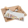 DKD Home Decor Ensemble à apéritif Cottage Rouge Blanc Multicouleur, 24,5 x 20 x 1,2 cm