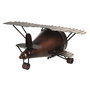Horloge de table DKD Home Decor Doré Argenté Avion (2 Unités)
