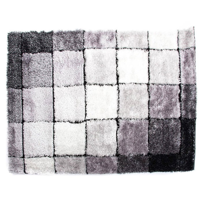 Tapis DKD Home Decor Noir Polyester Blanc Carreaux 120 x 180 x 2 cm Tapis DKD Home Decor Noir Polyester Blanc Carreaux 120 x 180 x 2 cm