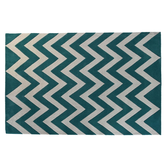 Tapis DKD Home Decor 160 x 230 x 2 cm Polyester Zigzag Bicolore Tapis DKD Home Decor 160 x 230 x 2 cm Polyester Zigzag Bicolore