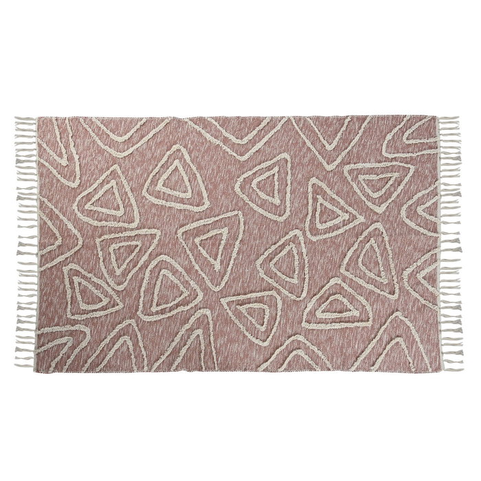 Tapis DKD Home Decor Rose Terre cuite Blanc Frange Urbaine (120 x 180 x 1 cm) Tapis DKD Home Decor Rose Terre cuite Blanc Frange Urbaine (120 x 180 x 1 cm)