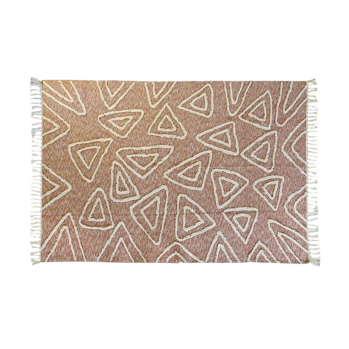Tapis DKD Home Decor Rose Terre cuite Blanc Frange Urbaine (160 x 230 x 1 cm) Tapis DKD Home Decor Rose Terre cuite Blanc Frange Urbaine (160 x 230 x 1 cm)