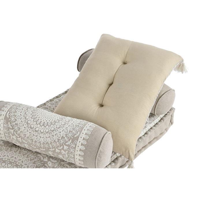 Fauteuil DKD Home Decor Blanc Beige 90 x 56 x 15 cm Fauteuil DKD Home Decor Blanc Beige 90 x 56 x 15 cm