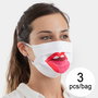 Masque en tissu hygiénique réutilisable Tongue Luanvi Taille M Pack de 3 unités