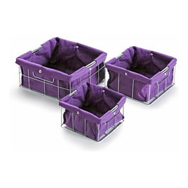 Jeu de Caisses de Rangement Empilables Versa VS-10650020 26 x 12 x 26 cm