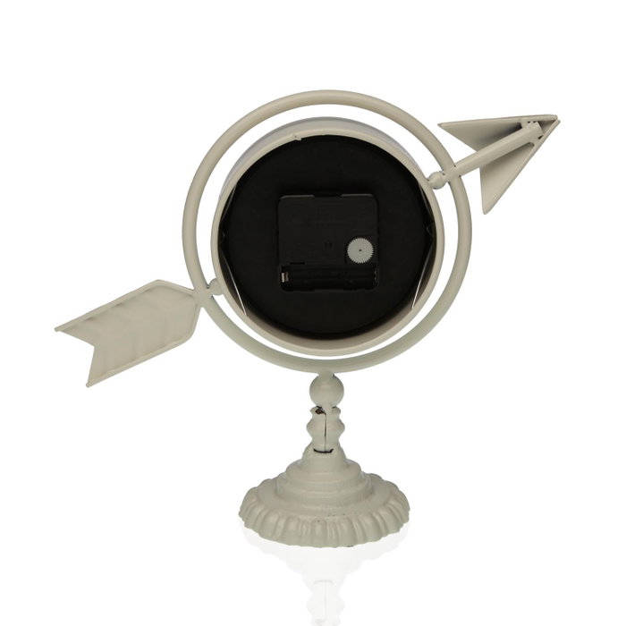 Horloge de table Versa Blanc Flèche pleine Horloge de table Versa Blanc Flèche pleine
