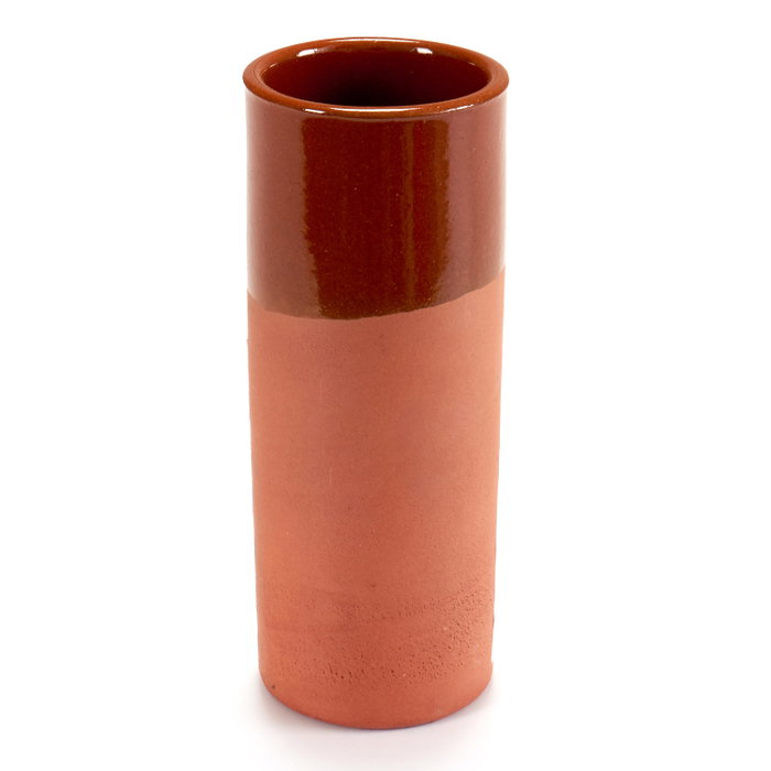 LA DEHESA Verre Tube en Terre Cuite 330ml, Miel, Lot de 12