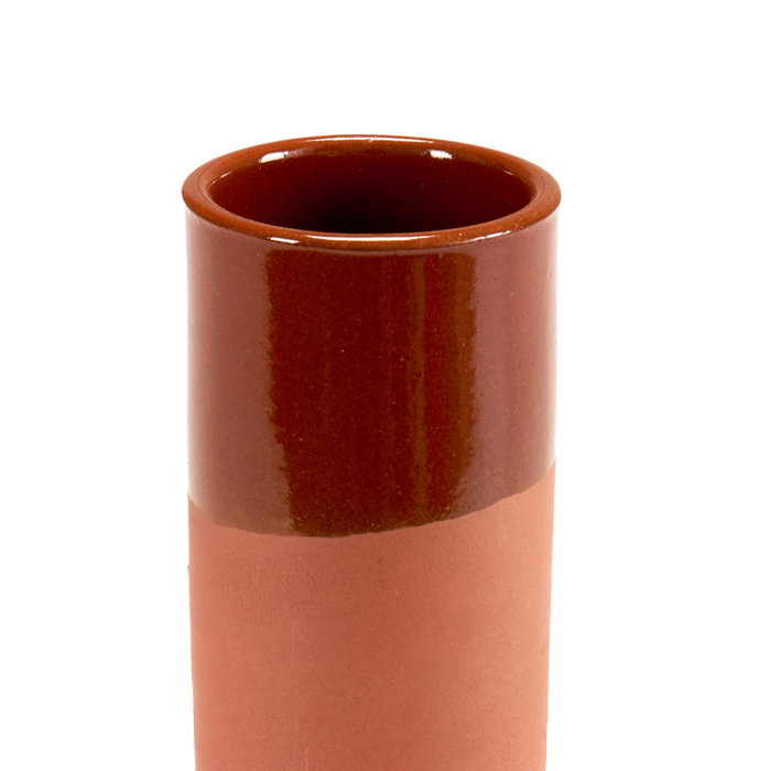 LA DEHESA Verre Tube en Terre Cuite 330ml, Miel, Lot de 12