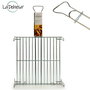 La Dehesa Grille Double Zinc 40 x 40 cm, Acier Zincé, Argenté, 4 Pattes avec Poignée (Set de 5)