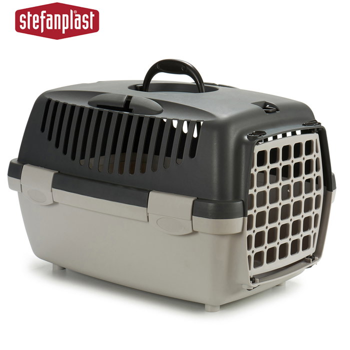STEFANPLAST Transportin en plastique gris anthracite et gris clair STEFANPLAST Transportin en plastique gris anthracite et gris clair