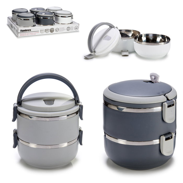 KINVARA Boîte à pain double 1500 ml - Assortiment de 3 couleurs