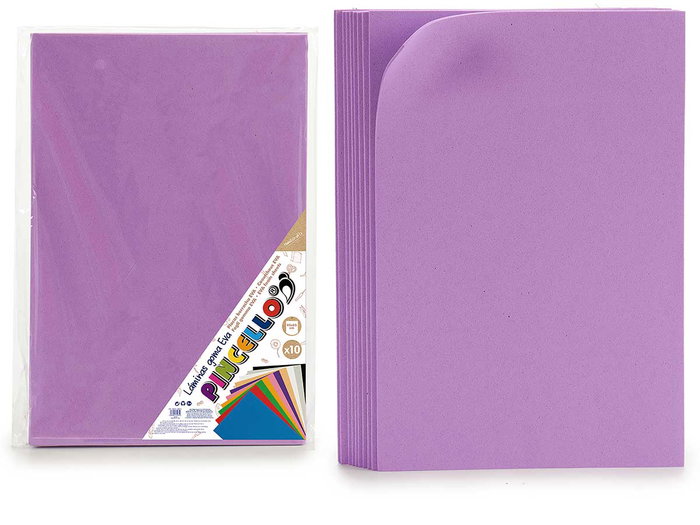 Pincello Lot de 10 feuilles de mousse EVA violet 45x65 cm (Set de 12) Pincello Lot de 10 feuilles de mousse EVA violet 45x65 cm (Set de 12)