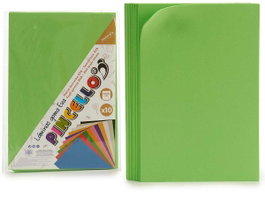 PINCELLO Jeu de 10 feuilles en mousse EVA Vert 20x30cm