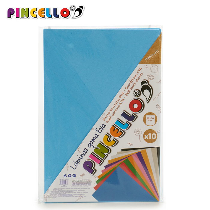 Pincello Lot de 10 Feuilles Mousse EVA Bleu 20x30 cm (Set de 24) Pincello Lot de 10 Feuilles Mousse EVA Bleu 20x30 cm (Set de 24)
