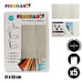 Pincello Lot de 5 films autocollants pour couvrir livres 31x53 cm (Set de 36)