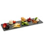 Kinvara Plateau Ardoise Apéritif 50x15 cm - Noir (Set de 12)