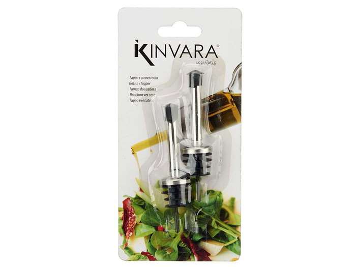 Kinvara Set de 2 Distributeurs Métal Allongé Noir 9 x 18.5 x 2.5 cm Acier (Set de 36)