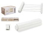 Arte Regal Tendedero extensible 18 mètres 5 cordes blanc plastique et nylon 34,5x6,5x6 cm ouvert 360 cm (Set de 12)
