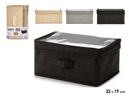 KIPIT Boîte de rangement pliable TNT 32x19x15 cm, lot de 36, couleurs assorties