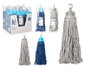 Arte Regal Fregona en Algodon 200 g Couleurs Gris et Bleu Assorties 8 x 28 x 8 cm (Set de 12)