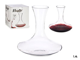 Vivalto Carafe à Vin en Cristal Transparent 1,4 L 20 x 21 x 20 cm (Set de 6)