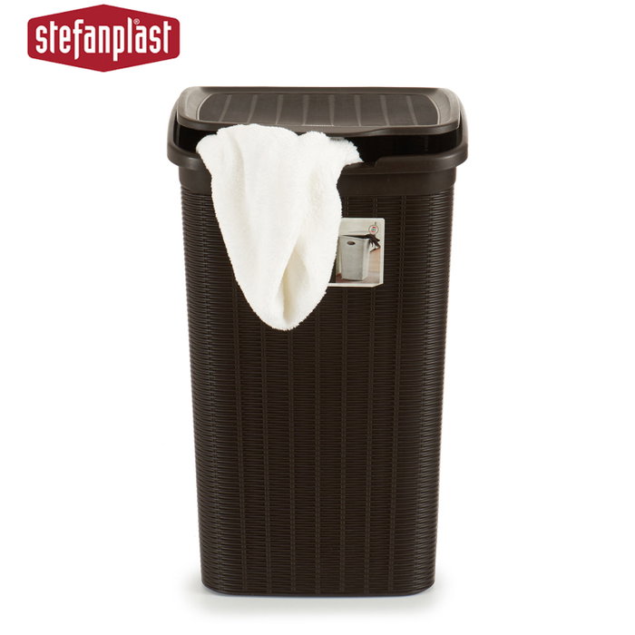 Stefanplast Pongotodo Elegance 50L Boîte de Rangement Plastique Marron Chocolat 36,5x54,5x38cm (Set de 6)