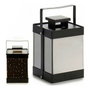GIFTDECOR Farol en métal noir avec 10 LED et effet miroir