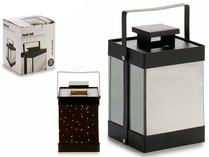 Giftdecor Farol Métal Noir 10 Leds Miroir Petit 12x18x12 cm (Set de 6) Giftdecor Farol Métal Noir 10 Leds Miroir Petit 12x18x12 cm (Set de 6)