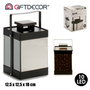 Giftdecor Farol Métal Noir 10 Leds Miroir Petit 12x18x12 cm (Set de 6)